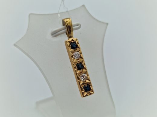 Zelta kulons ar cirkoniju, 2.04 g