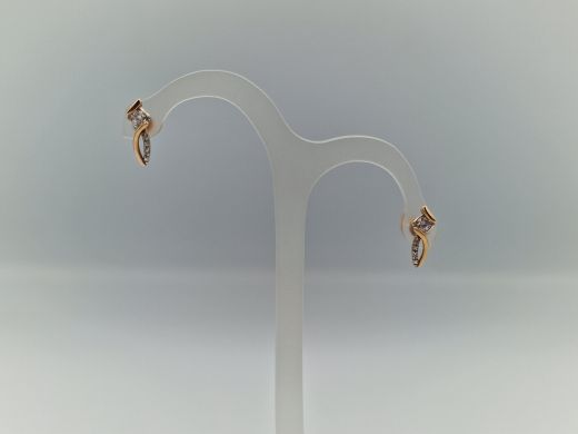 Zelta auskari ar cirkoniju, 1.93 g