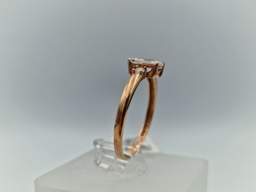 Zelta gredzens ar cirkoniju, 1.45 g, izm. 18