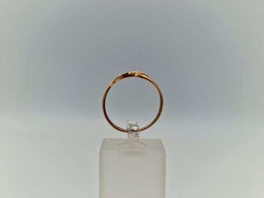 Zelta gredzens ar cirkoniju, 1.32 g, izm. 17.2