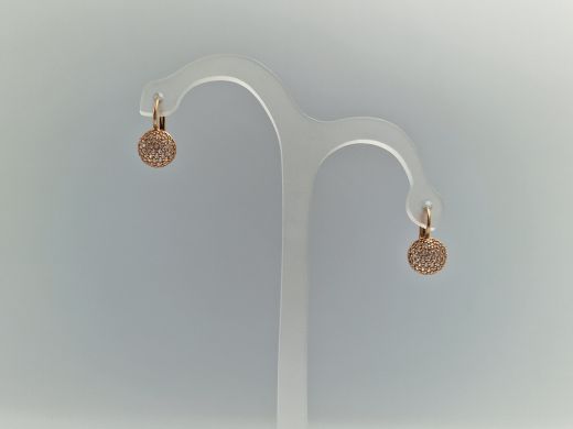 Zelta auskari ar cirkoniju, 3.17 g