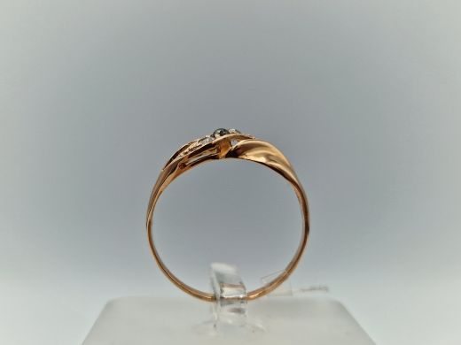 Zelta gredzens ar cirkoniju, 1.36 g, izm. 17.5