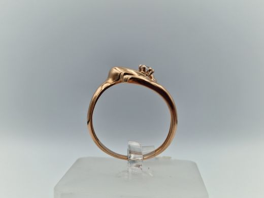 Zelta gredzens ar cirkoniju, 2.13 g, izm. 18.2
