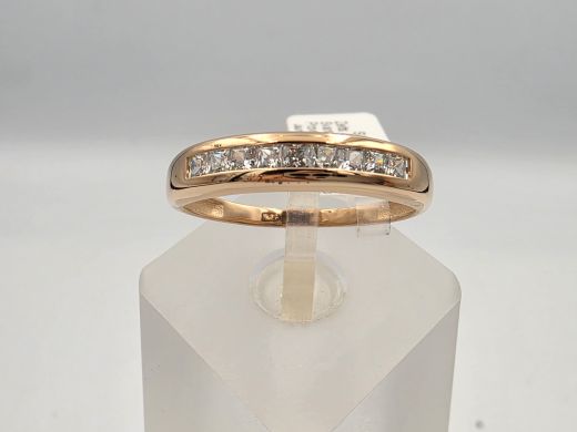 Zelta gredzens ar cirkoniju, 1.75 g, izm. 19