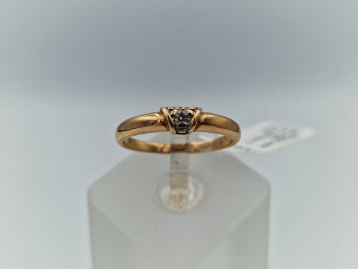 Zelta gredzens ar cirkoniju, 1.63 g, izm. 17