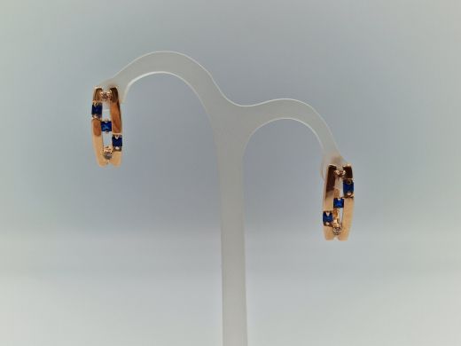 Zelta auskari ar cirkoniju, 3.36 g