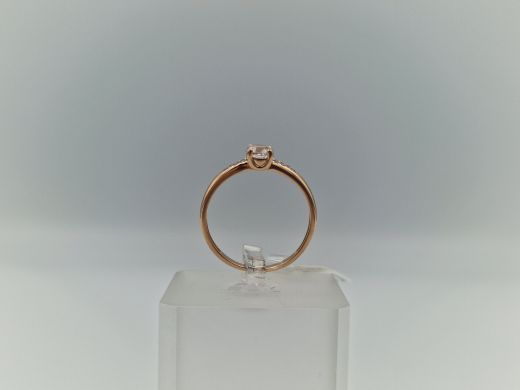 Zelta gredzens ar cirkoniju, 1.92 g, izm. 18