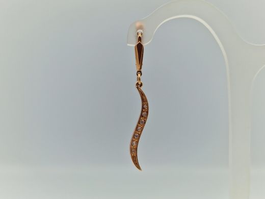 Zelta auskari ar cirkoniju, 3.94 g