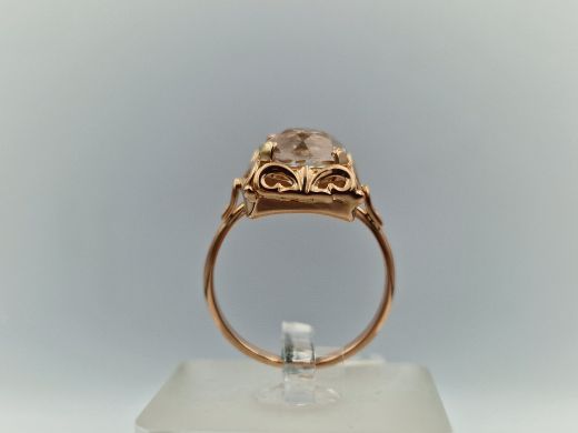 Zelta gredzens ar cirkoniju, 3.9 g, izm. 18