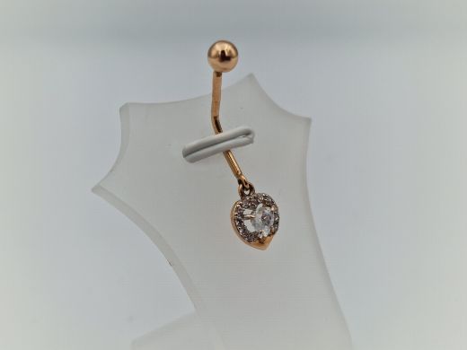 Золотой кулон с цирконом, 1.32 г