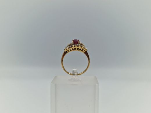 Zelta gredzens ar cirkoniju, 3.18 g, izm. 17.5