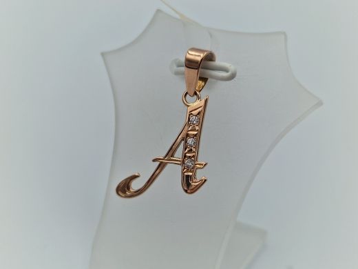 Золотой кулон с цирконом, 0.86 г