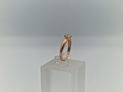 Zelta gredzens ar cirkoniju, 1.84 g, izm. 19