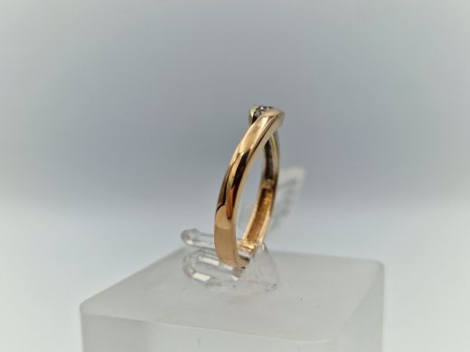 Zelta gredzens ar cirkoniju, 2.34 g, izm. 16.5