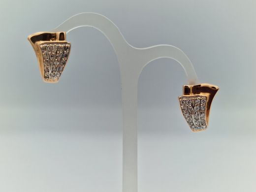 Zelta auskari ar cirkoniju, 5.73 g