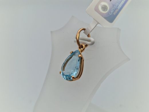 Zelta kulons ar topāzu, 1.6 g