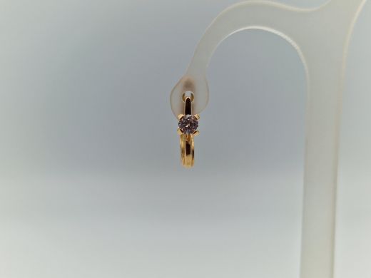 Zelta auskari ar cirkoniju, 2.23 g