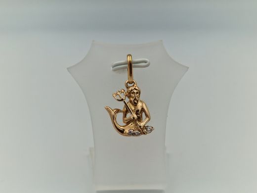 Zelta kulons ar cirkoniju, 1.79 g