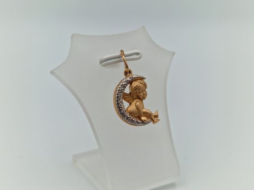 Zelta kulons ar cirkoniju, 2.06 g