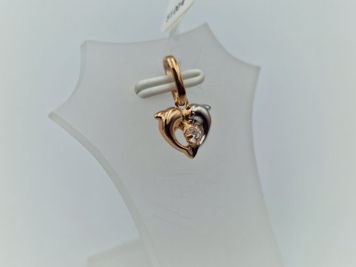 Золотой кулон с цирконом, 0.51 г