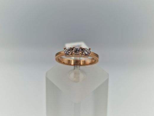 Zelta gredzens ar cirkoniju, 3.66 g, izm. 17