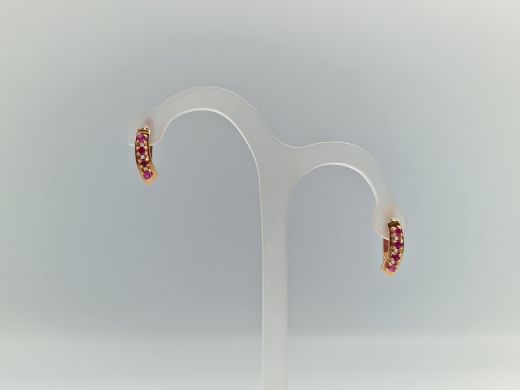 Золотые серьги с кораллом, 2.99 г