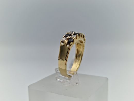 Zelta gredzens ar cirkoniju, 3.91 g, izm. 17.5
