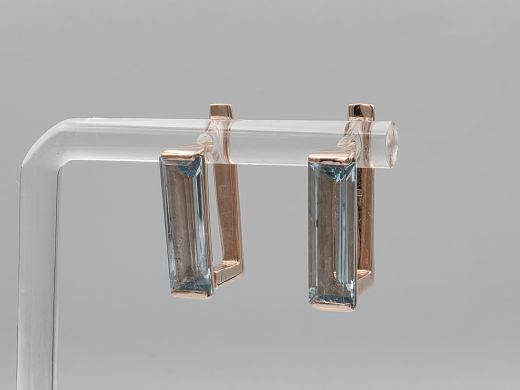 Gold earrings with topaz, 5.52 g