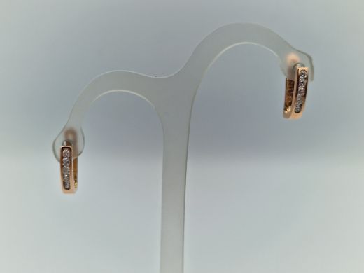 Zelta auskari ar cirkoniju, 1.23 g