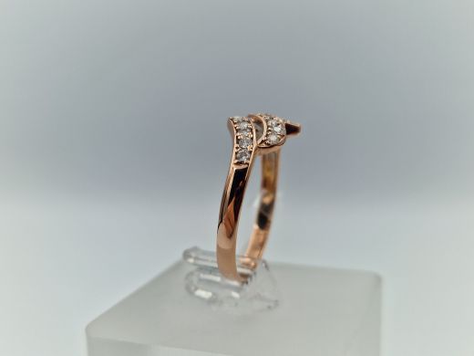 Zelta gredzens ar cirkoniju, 1.87 g, izm. 18