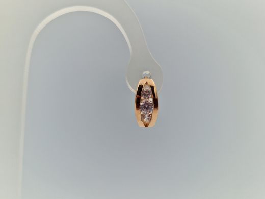 Zelta auskari ar cirkoniju, 2.39 g