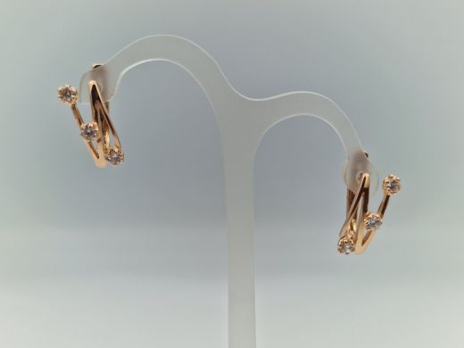 Zelta auskari ar cirkoniju, 3.96 g