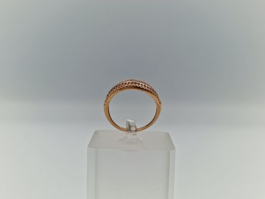 Zelta gredzens ar cirkoniju, 2.42 g, izm. 18