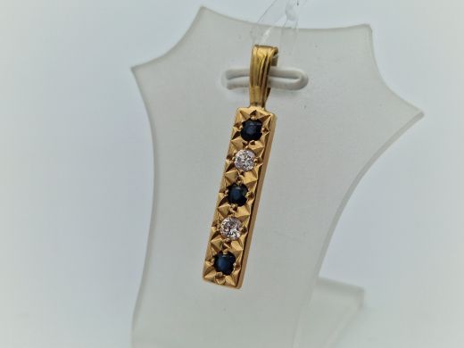 Zelta kulons ar cirkoniju, 2.04 g