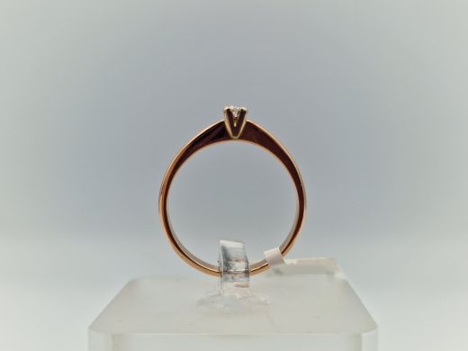 Zelta gredzens ar briljantu, 1.95 g, izm. 16