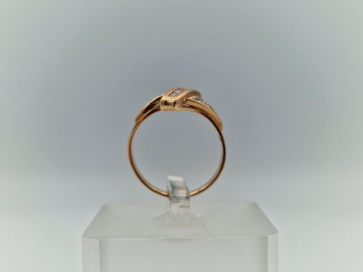 Zelta gredzens ar cirkoniju, 2.34 g, izm. 16