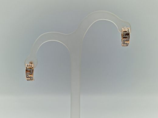 Zelta auskari ar cirkoniju, 2.33 g