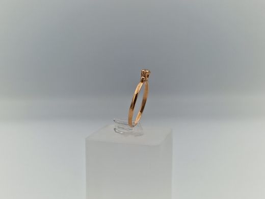 Zelta gredzens ar cirkoniju, 1.27 g, izm. 19