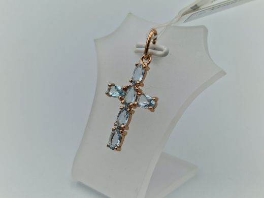 Золотой крест с топазом, 1.49 г