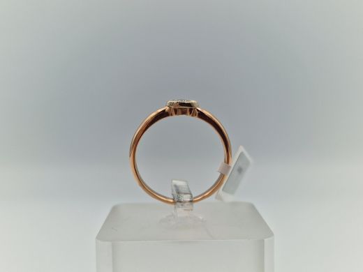 Zelta gredzens ar briljantu, 1.84 g, izm. 17.1