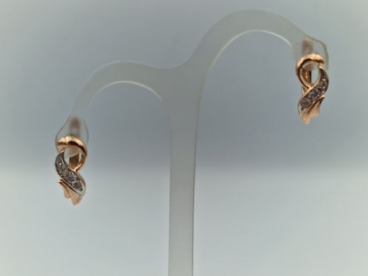 Zelta auskari ar cirkoniju, 2.32 g