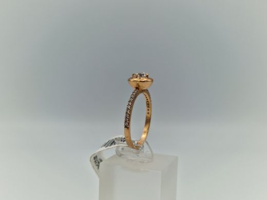 Zelta gredzens ar cirkoniju, 2.56 g, izm. 16