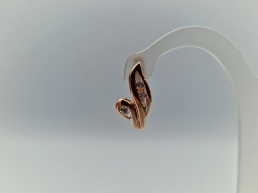 Zelta auskari ar cirkoniju, 3.24 g