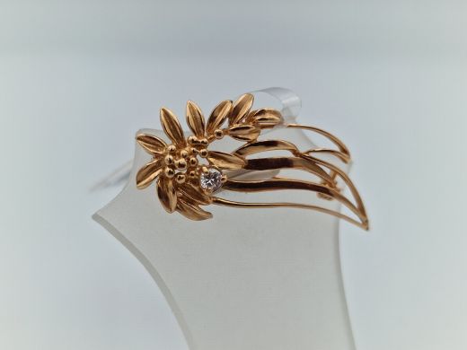 Zelta broša ar cirkoniju, 2.81 g