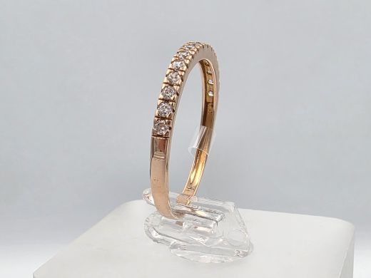 Gold ring with zircon, 1.15 g, size 17.5