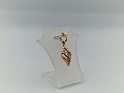 Zelta kulons ar cirkoniju, 1.36 g