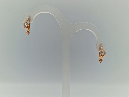 Zelta auskari ar cirkoniju, 2.75 g