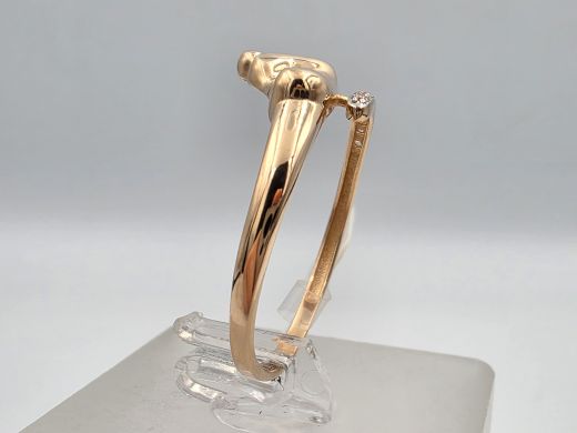 Zelta gredzens ar cirkoniju, 1.68 g, izm. 19