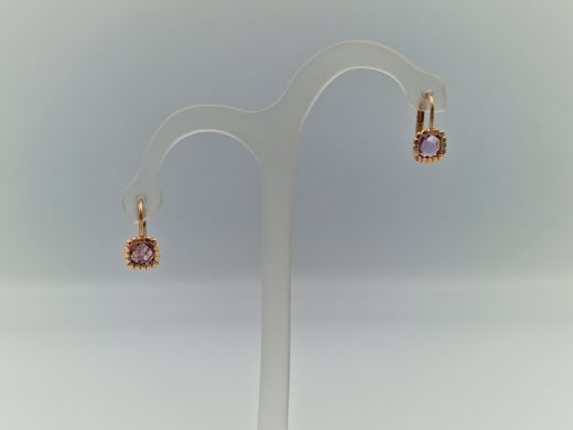 Zelta auskari ar ametistu, 2.12 g