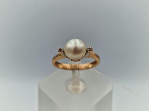 Zelta gredzens ar cirkoniju, 2.69 g, izm. 16